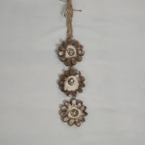 wooden leaf hanging set of 3