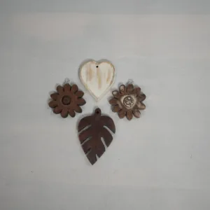 wooden heart medallion