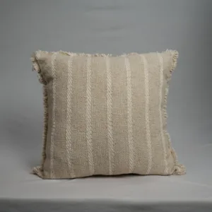 STRIPED BEIGE CUSHION COVER LARGE