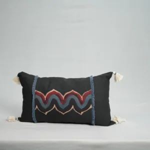 BLOCK PRINTED CUSHION COVER LUMBAR AL 02