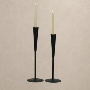 Metal Candle Pillar set of 2
