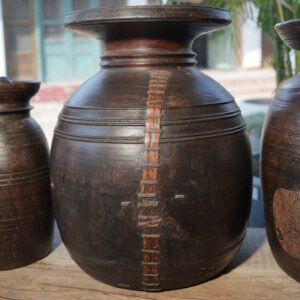 Reclaimed Tribal Wooden Pot T3