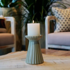 Sage Ceramic Candle Stand Tall