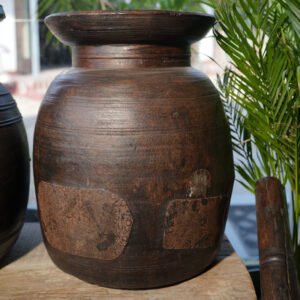 Reclaimed Tribal Wooden Pot T2